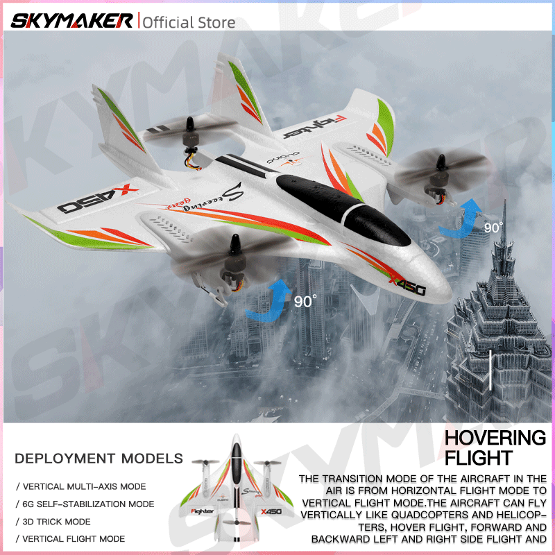 Wltoys XKS X450 RC Airplane 2. - огляд і ціна Outdoor Lighting Socket