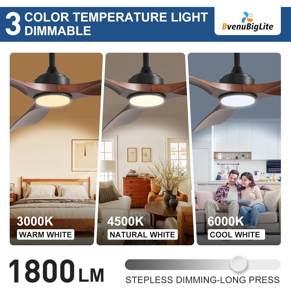 52 3-Blade Outdoor Ceiling Fan - огляд і ціна Outdoor Lighting Remote Control