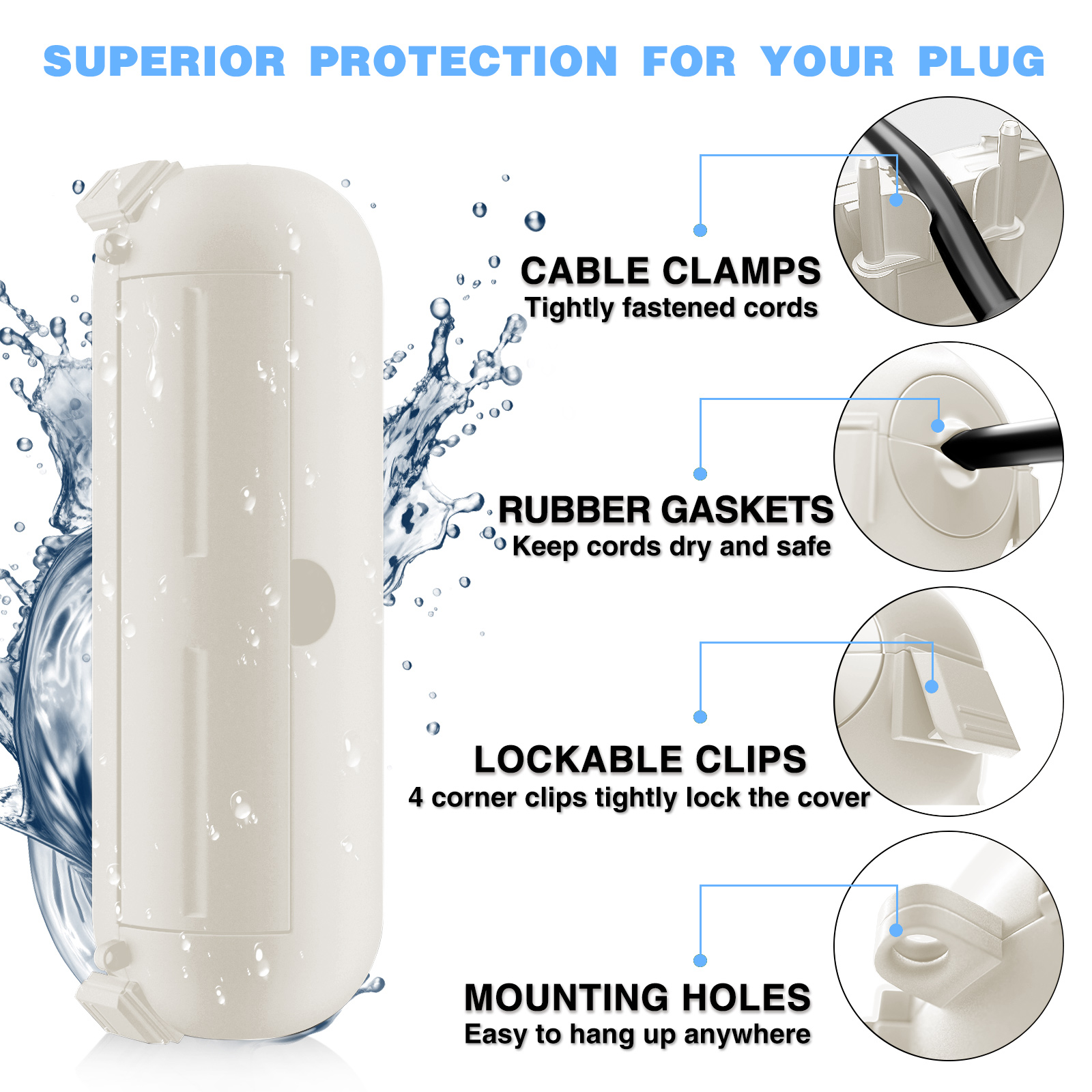 2 Pack Waterproof Outdoor Conn - огляд і ціна Outdoor Lighting Socket