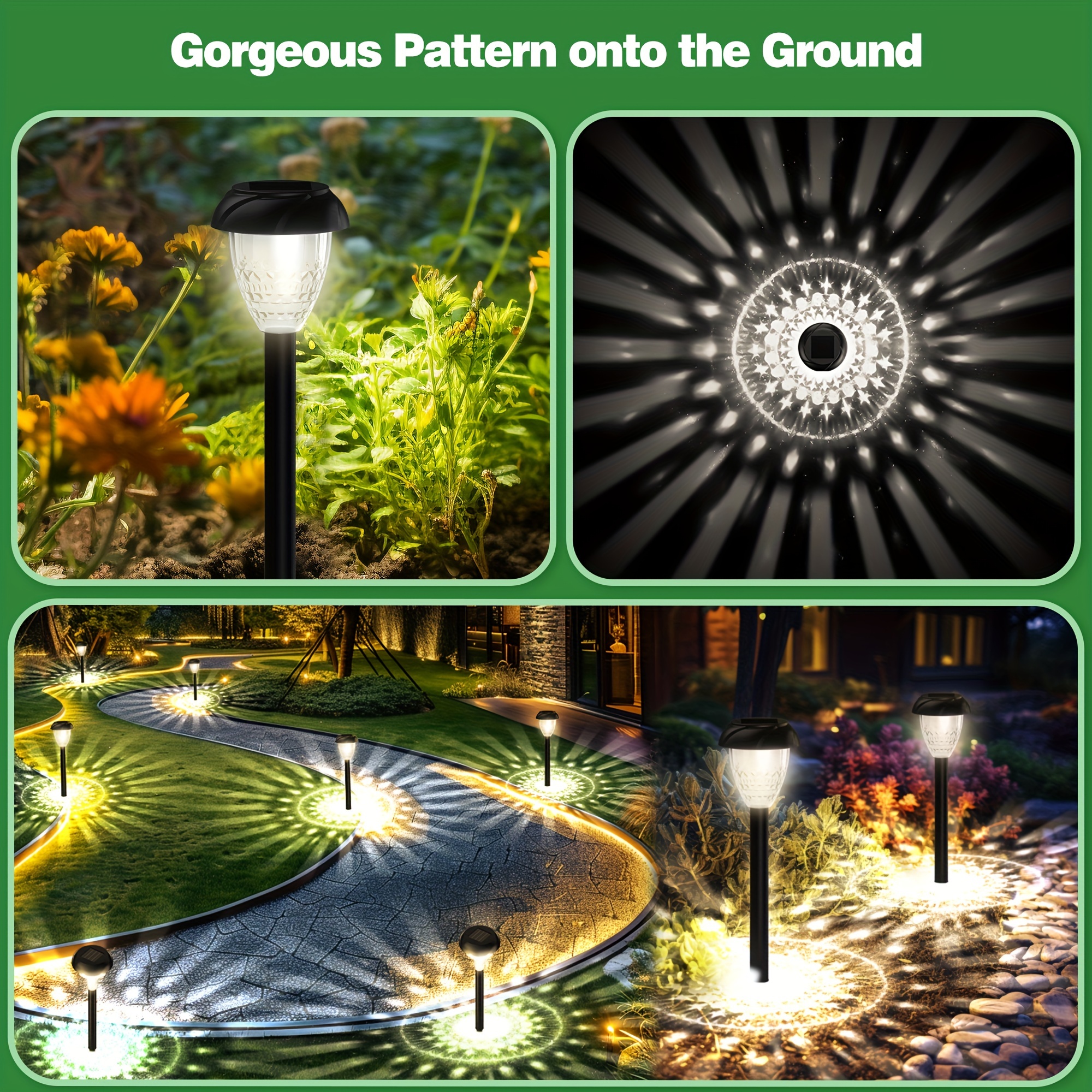 10pcs Solar Pathway Lights for - огляд і ціна Wired Pathway Light