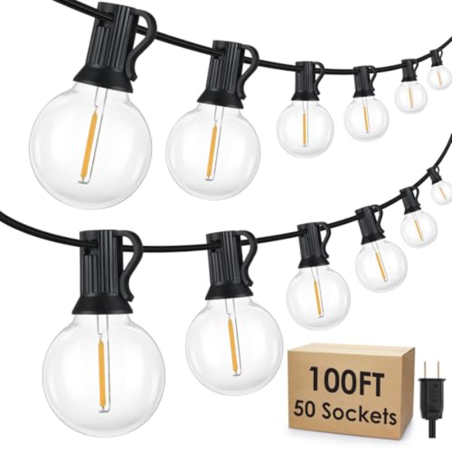 100Feet LED Outdoor String Lig - огляд і ціна String Light Bistro