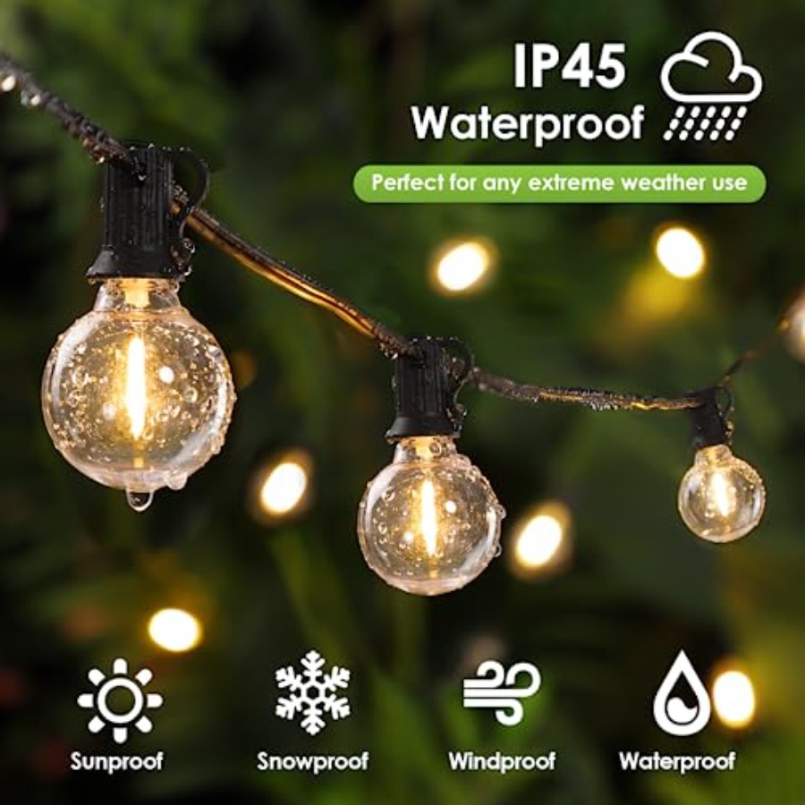 100Feet LED Outdoor String Lig - огляд і ціна String Light Bistro