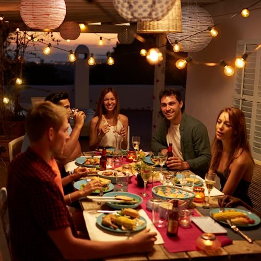100Feet LED Outdoor String Lig - огляд і ціна String Light Bistro