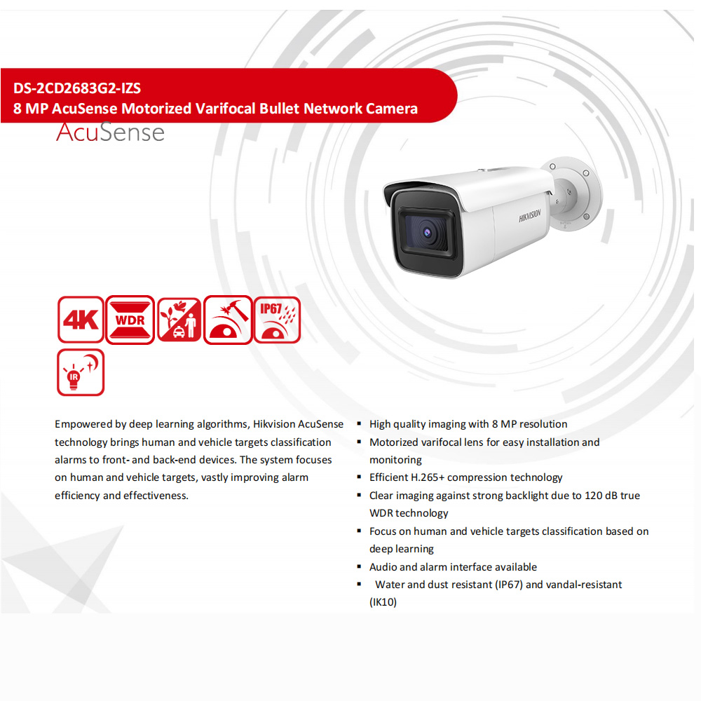 HIkvision DS-2CD2683G2-IZS 8MP - огляд і ціна Outdoor Lighting No Electricity
