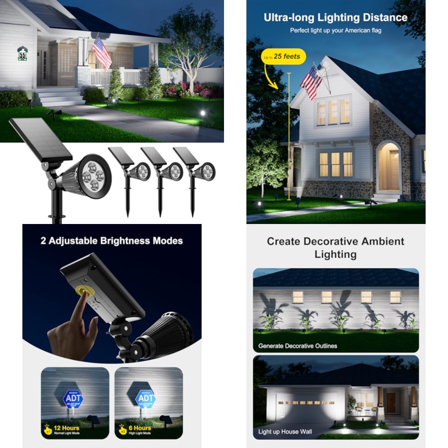 Solar Spotlights Outdoor Water - огляд і ціна Outdoor Lighting Wall