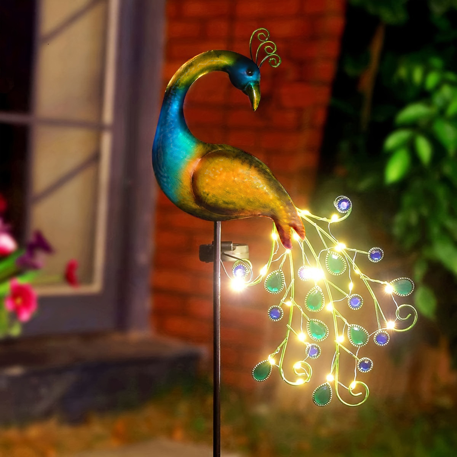 Solar Peacock Stake Light - El - огляд і ціна Outdoor Lighting Yard Stakes