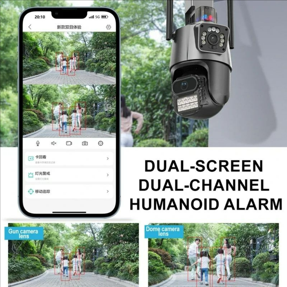 4K 8MP Dual-Lens Dual Screen O - огляд і ціна Outdoor Lighting No Electricity