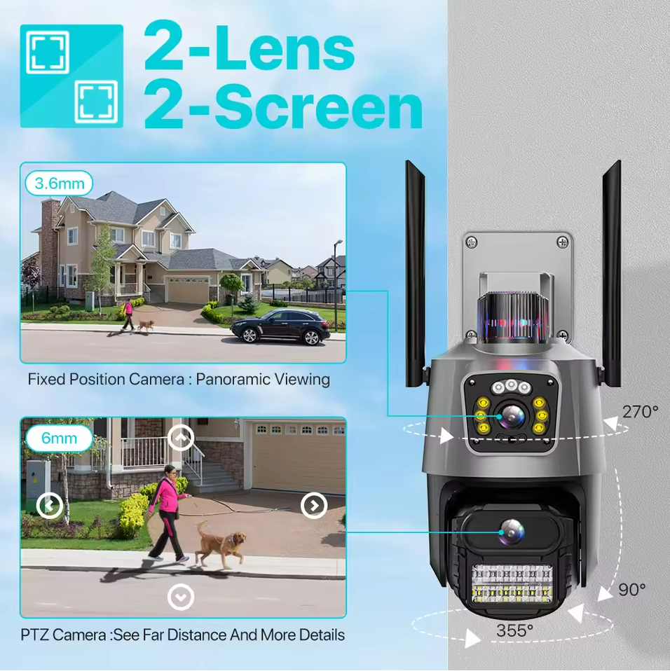 4K 8MP Dual-Lens Dual Screen O - огляд і ціна Outdoor Lighting No Electricity