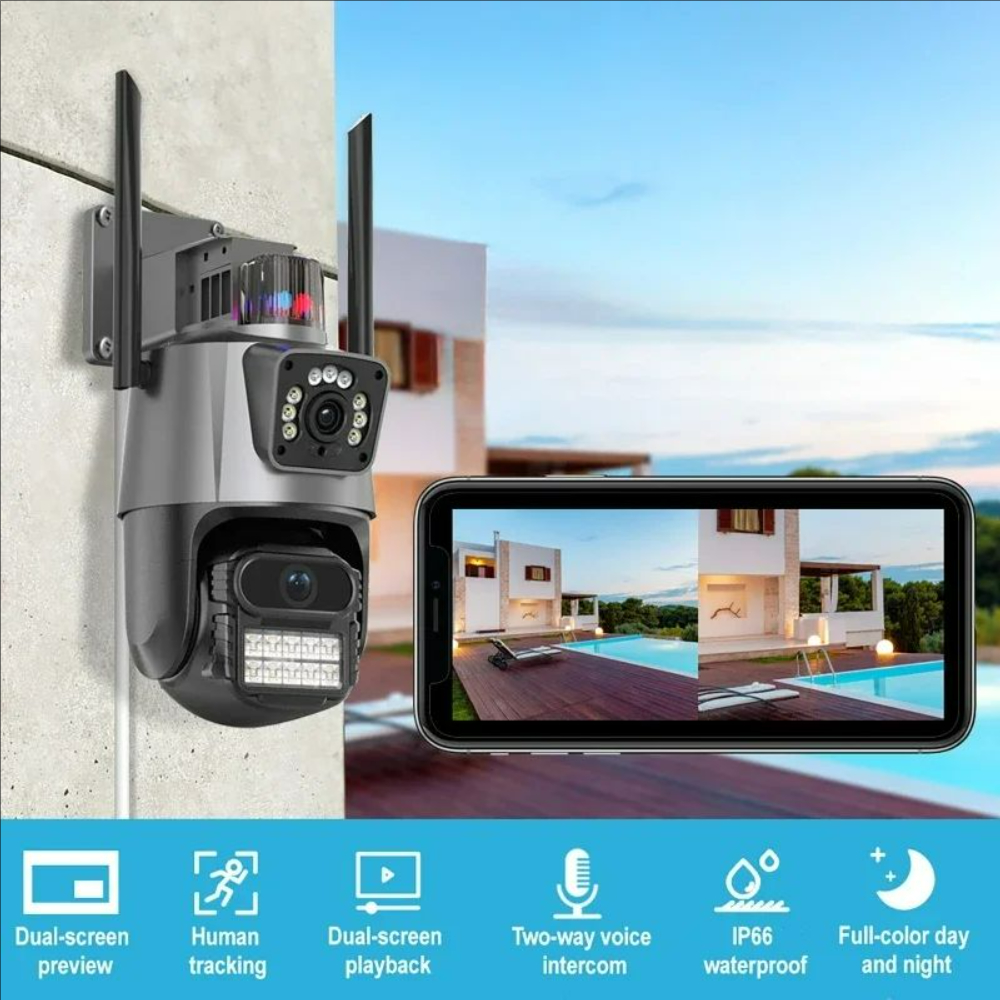 4K 8MP Dual-Lens Dual Screen O - огляд і ціна Outdoor Lighting No Electricity