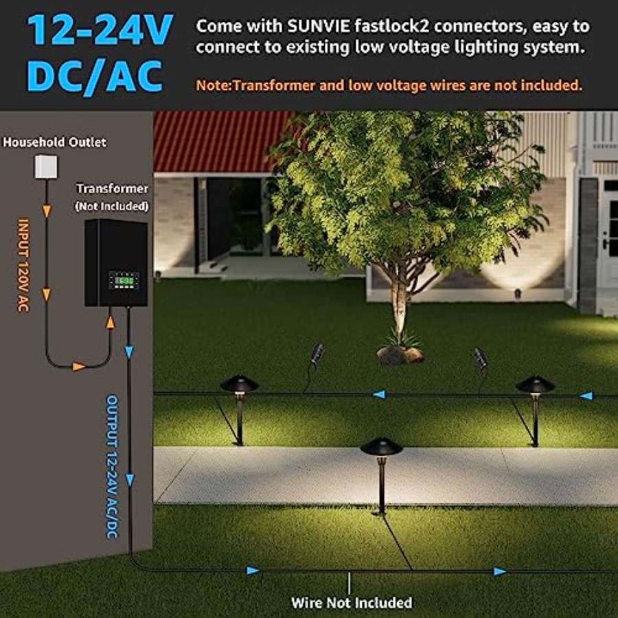 LED Low Voltage Landscape Ligh - огляд і ціна Wired Pathway Light