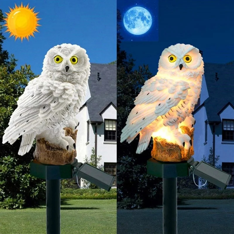 Solar Owl Statue Garden Light  - огляд і ціна Zinc Outdoor Lighting