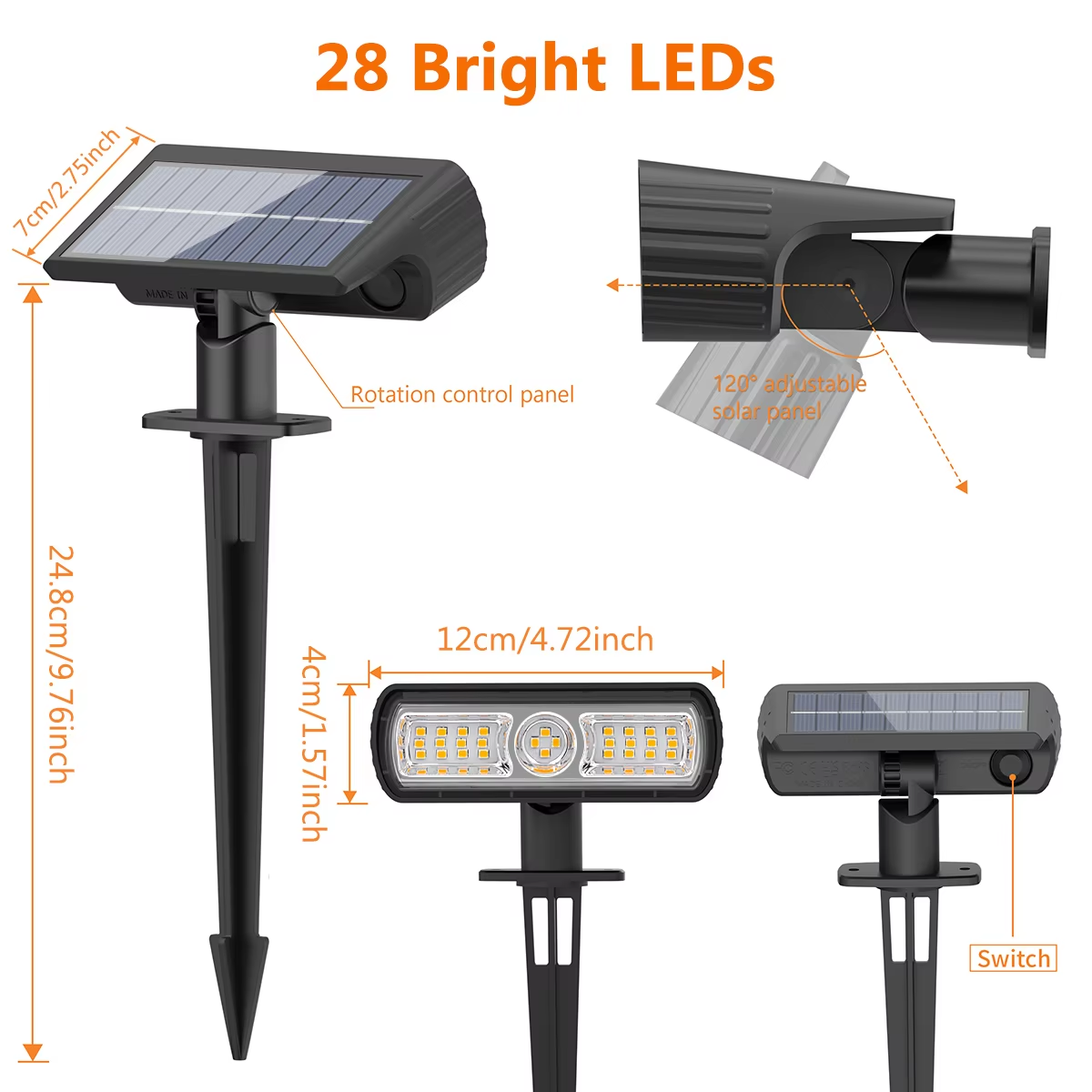 4 Pack Solar Landscape Spot Li - огляд і ціна Outdoor Lighting Wall