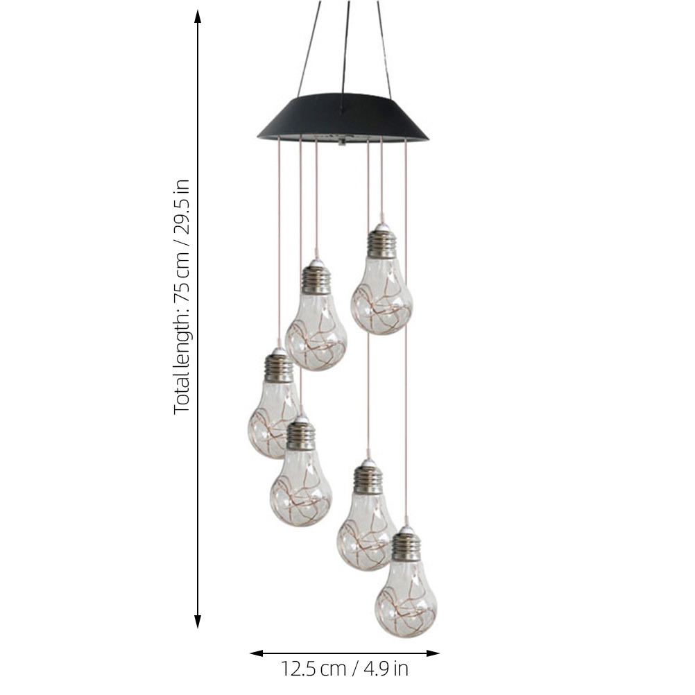 6 LED Solar Powered Wind Chime - огляд і ціна Outdoor Lighting On Trees