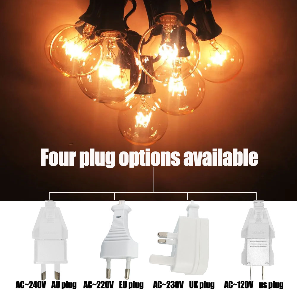 Vintage G40 Clear Bulb String  - огляд і ціна Outdoor Lighting Socket