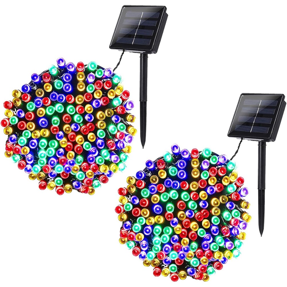 Solar Christmas Lights – 2 Pac - огляд і ціна Outdoor Lighting On Trees