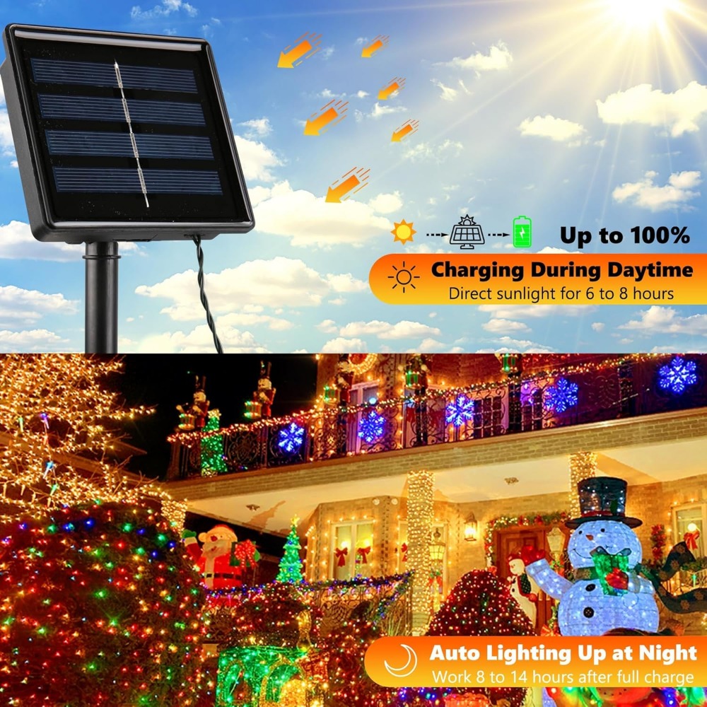 Solar Christmas Lights – 2 Pac - огляд і ціна Outdoor Lighting On Trees