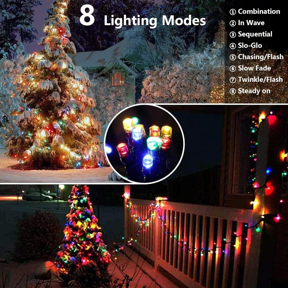 Solar Christmas Lights – 2 Pac - огляд і ціна Outdoor Lighting On Trees