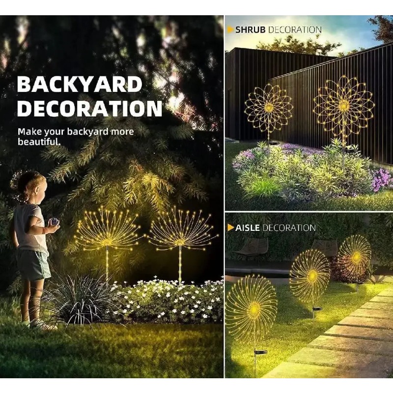 Solar Firework Lamp Copper Wir - огляд і ціна Wired Pathway Light