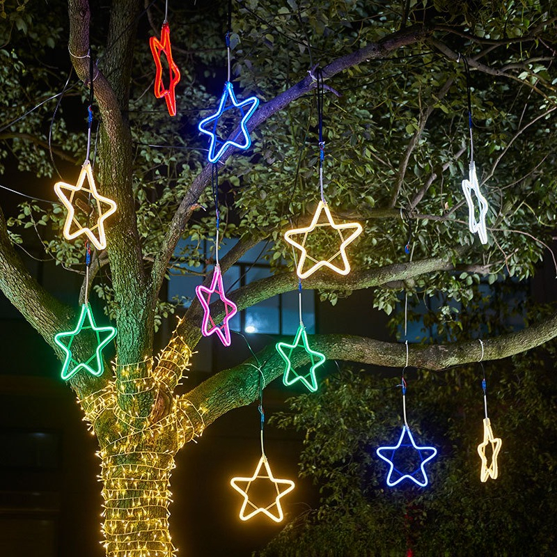LED five-pointed star light wi - огляд і ціна Outdoor Lighting On Trees
