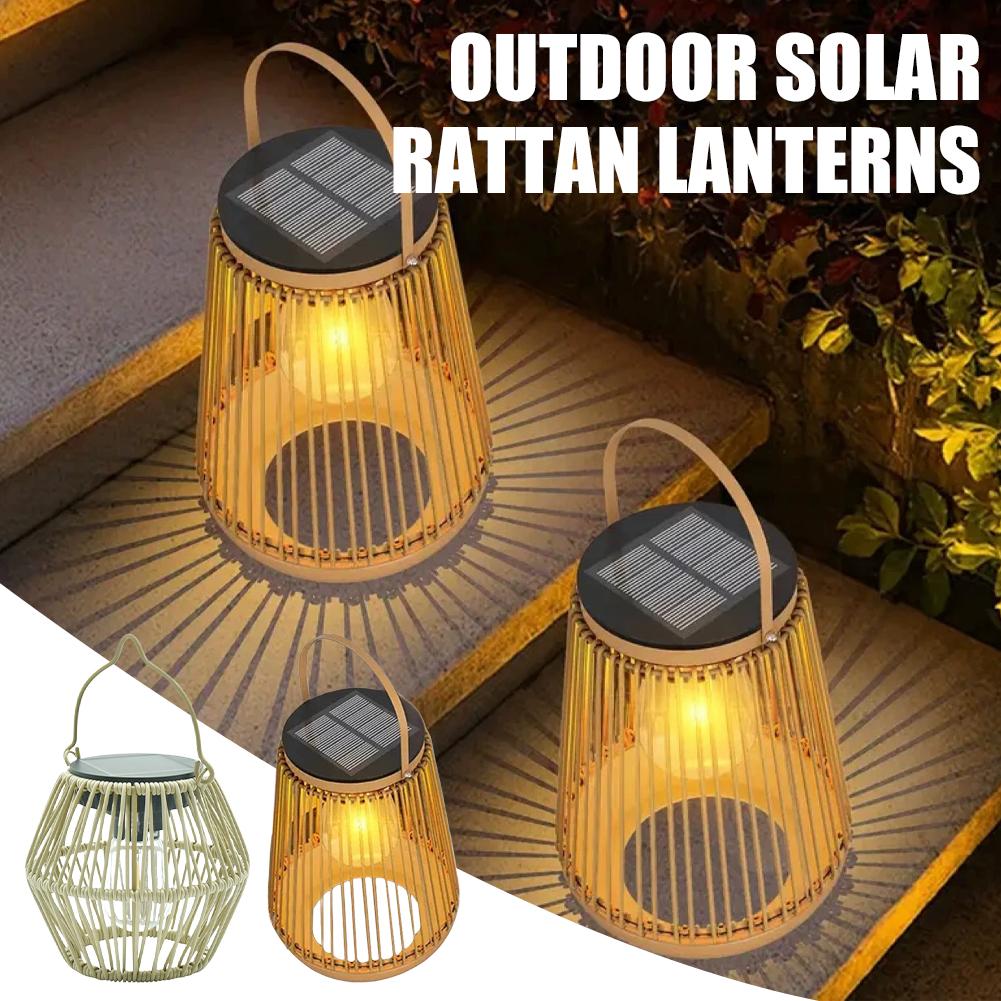 IP65 Waterproof Solar Rattan L - огляд і ціна Outdoor Lighting Patio