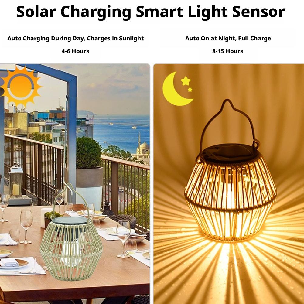 IP65 Waterproof Solar Rattan L - огляд і ціна Outdoor Lighting Patio
