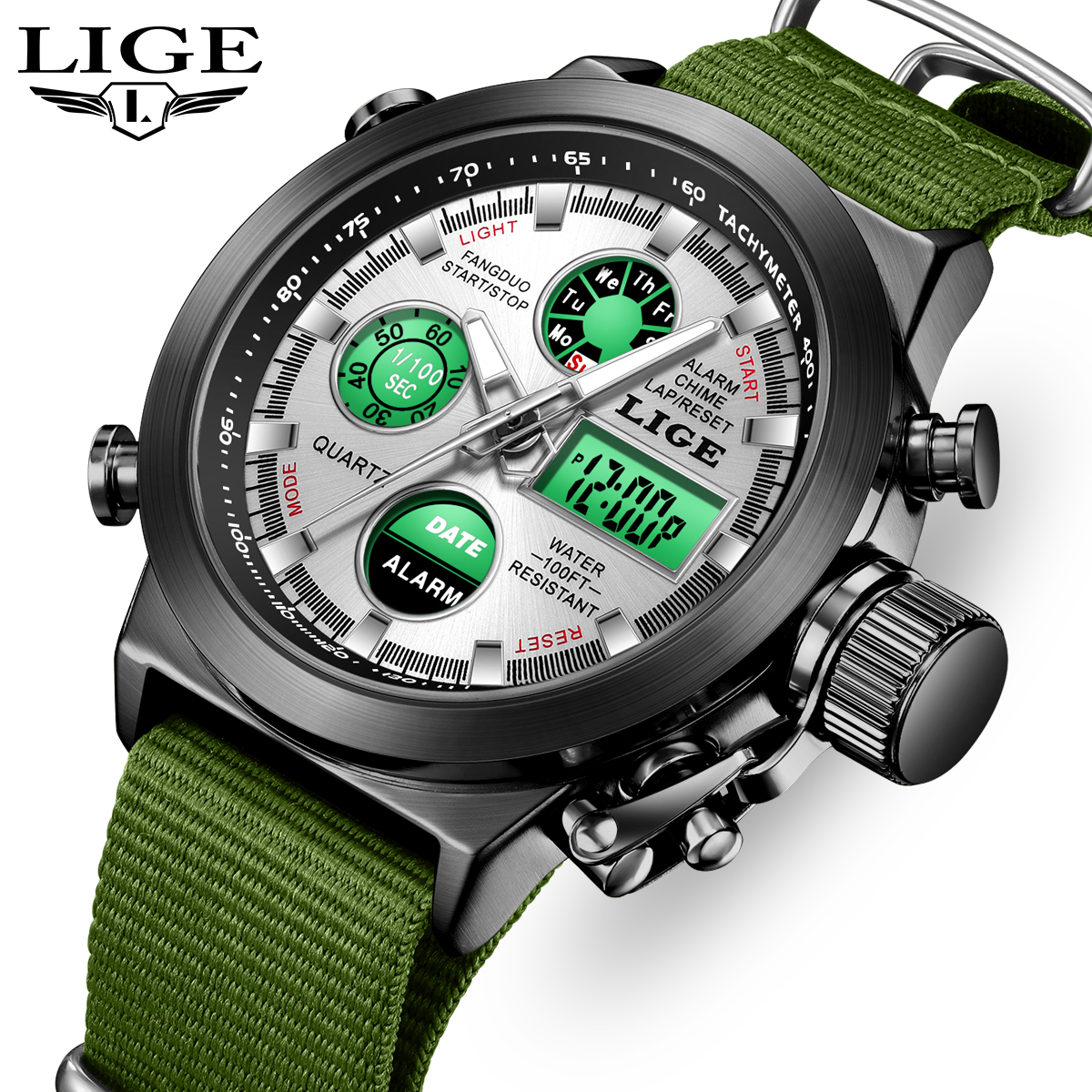 LIGE Outdoor Sport Watch Men D - огляд і ціна Outdoor Lighting For Steps