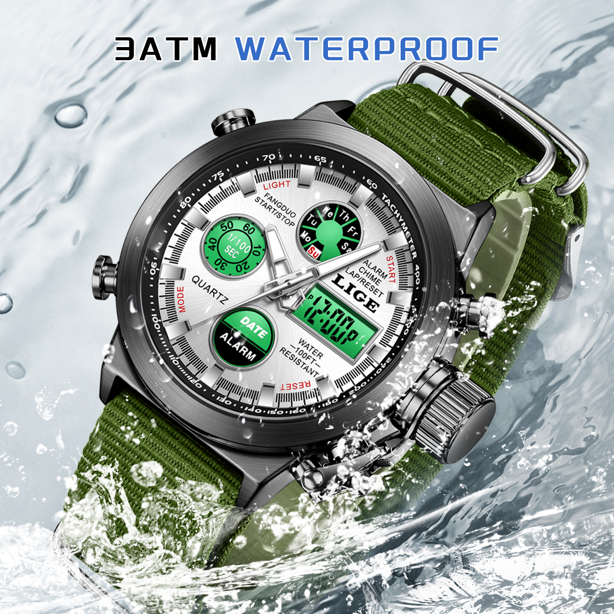 LIGE Outdoor Sport Watch Men D - огляд і ціна Outdoor Lighting For Steps