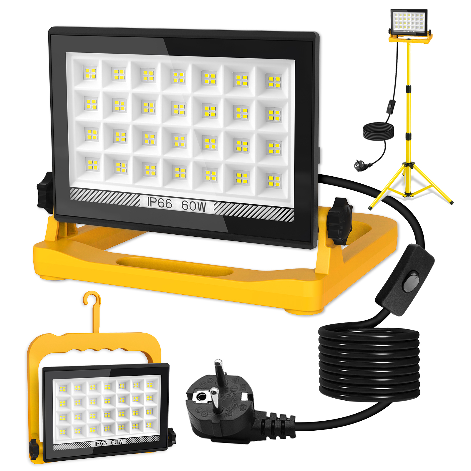 60W 5400LM Folding Stand Work  - огляд і ціна Outdoor Lighting Jobs
