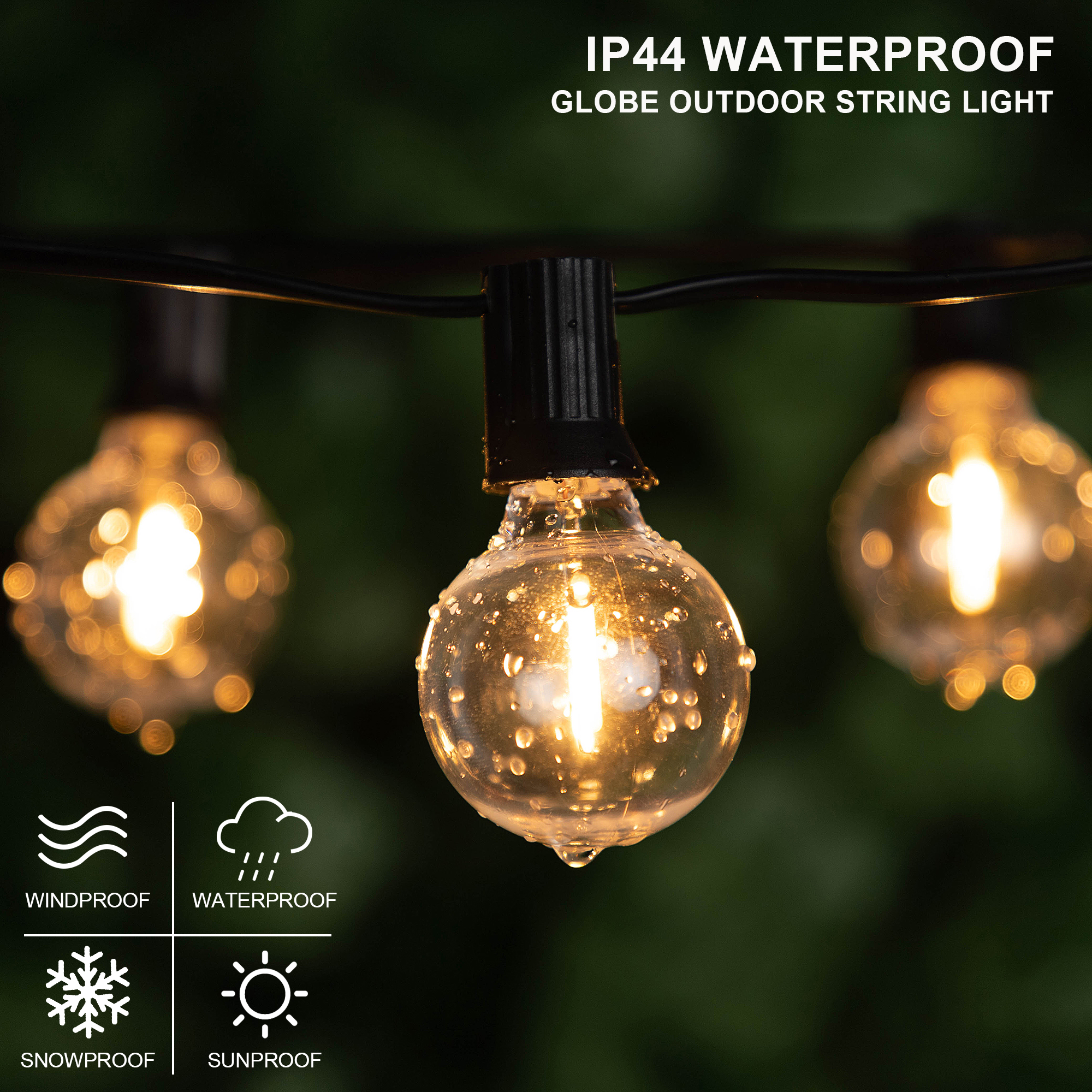 G40 Outdoor Garland String Lig - огляд і ціна Outdoor Lighting Strip
