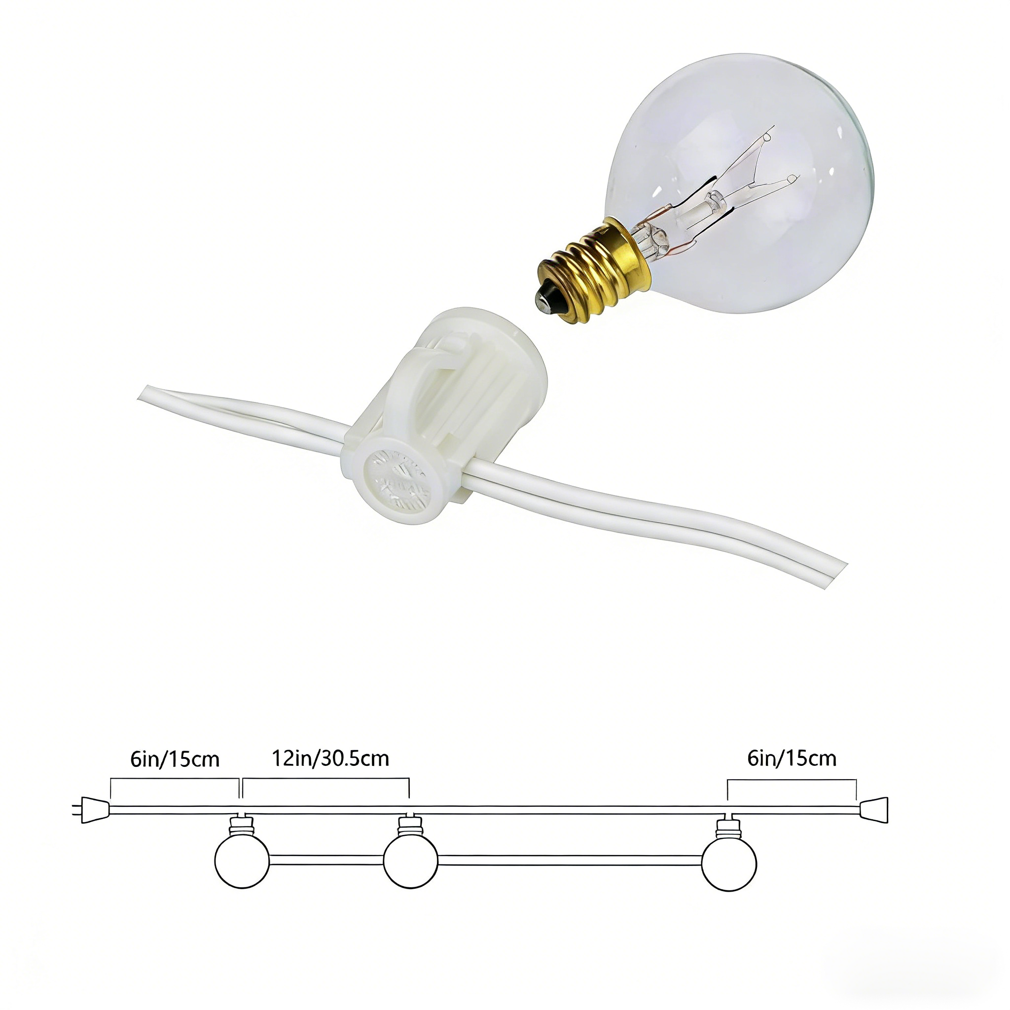 8M G40 Bulbs Globe String Ligh - огляд і ціна String Light Bistro