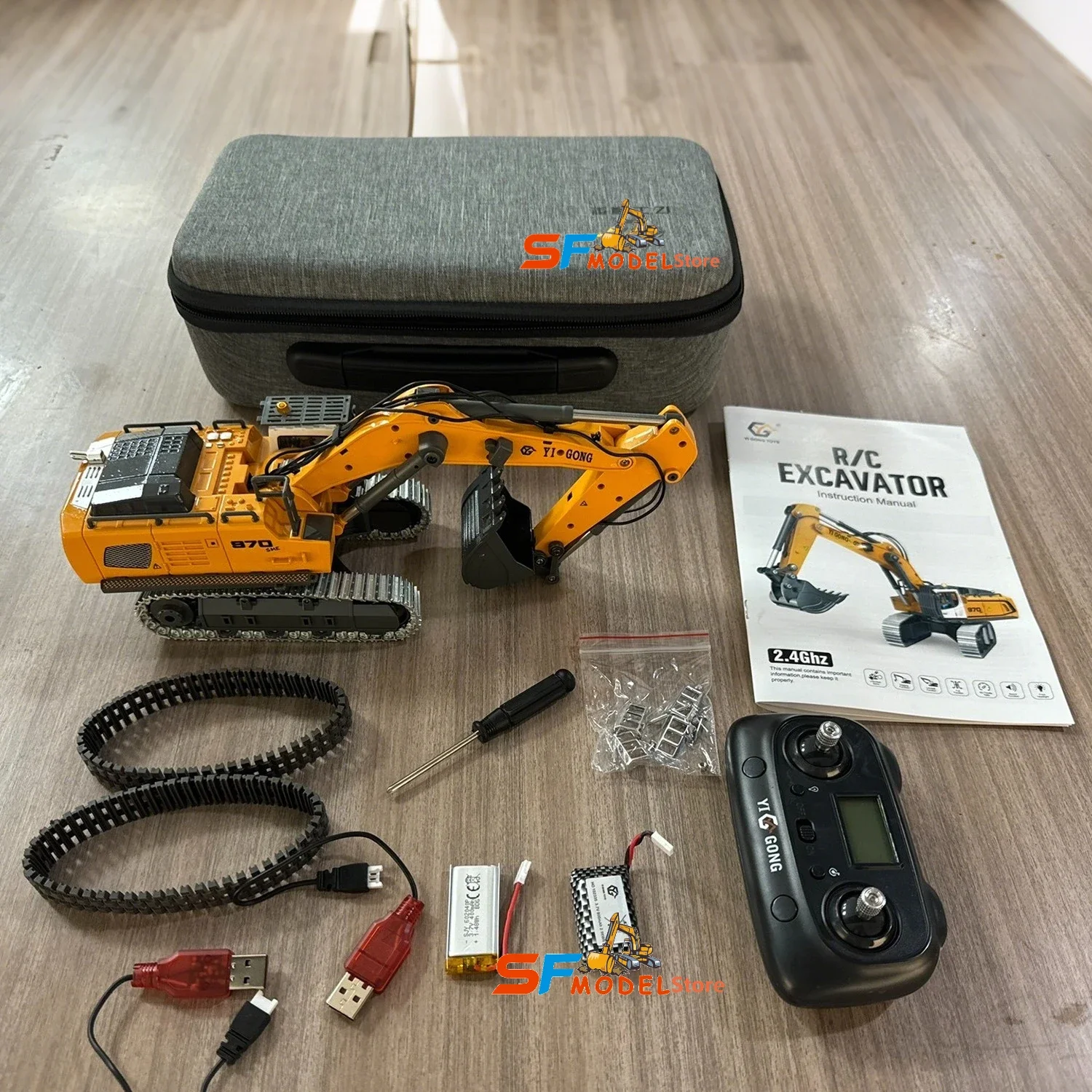 1/50 970 520 Mini RC Excavator - огляд і ціна Wired Pathway Light