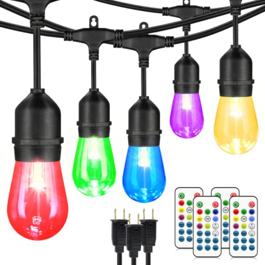 144Ft 3x48ft Multicolor Outdoo - огляд і ціна String Light Bistro