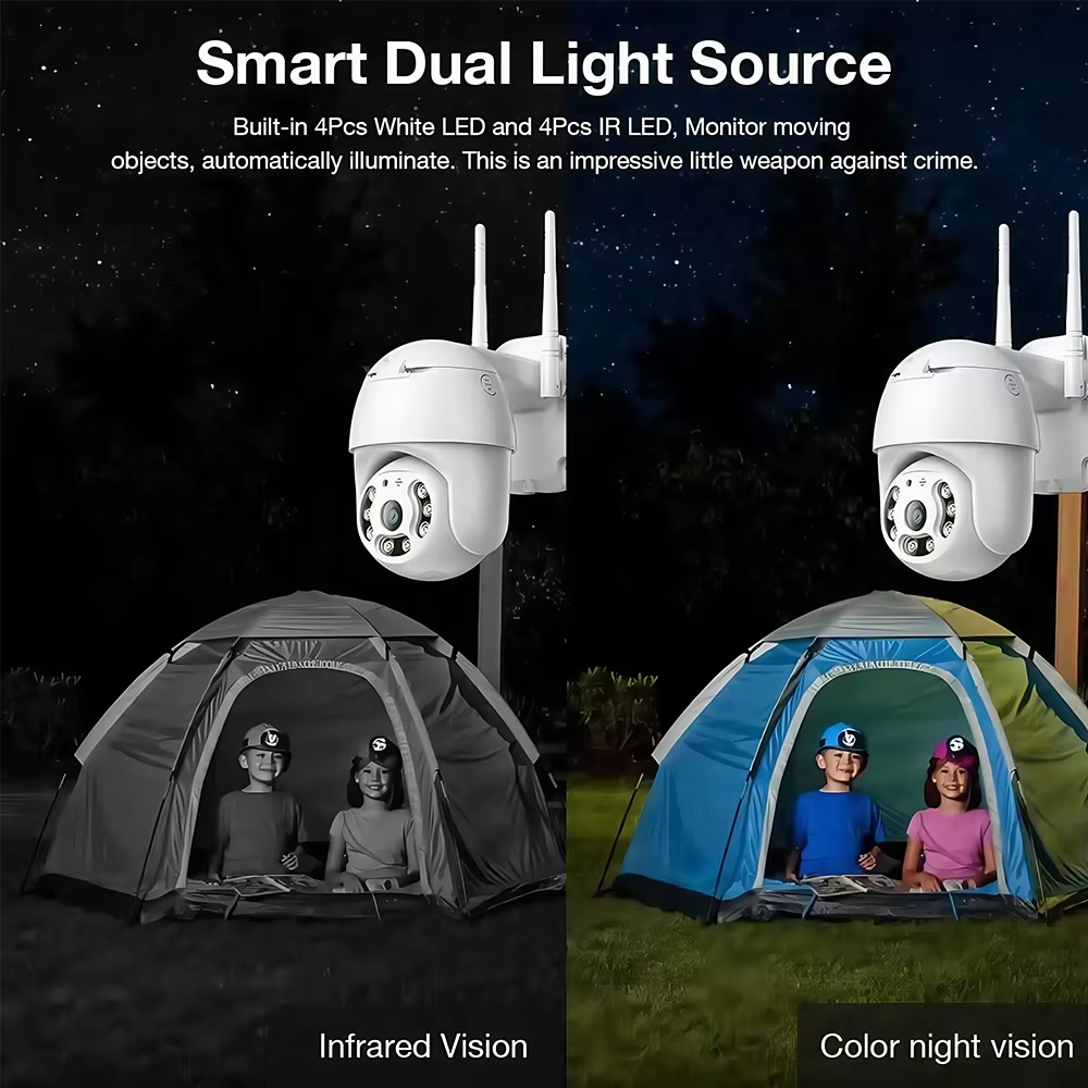 3MP HD WiFi PTZ Outdoor Securi - огляд і ціна Outdoor Lighting No Electricity