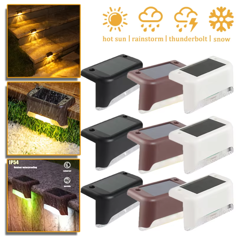 Outdoor Solar Step Lights Warm - огляд і ціна Outdoor Lighting For Steps