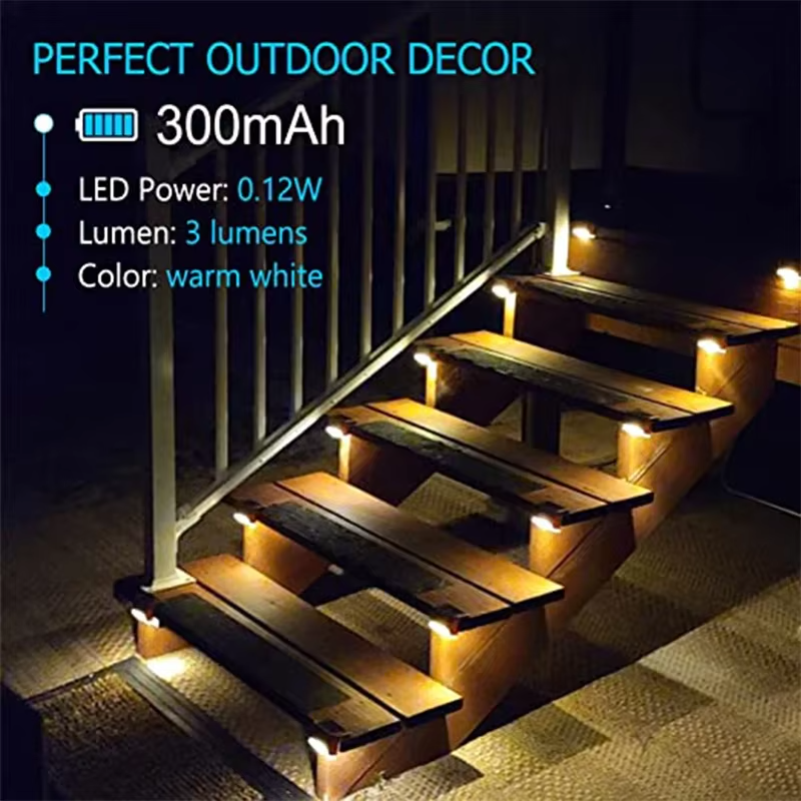 Outdoor Solar Step Lights Warm - огляд і ціна Outdoor Lighting For Steps