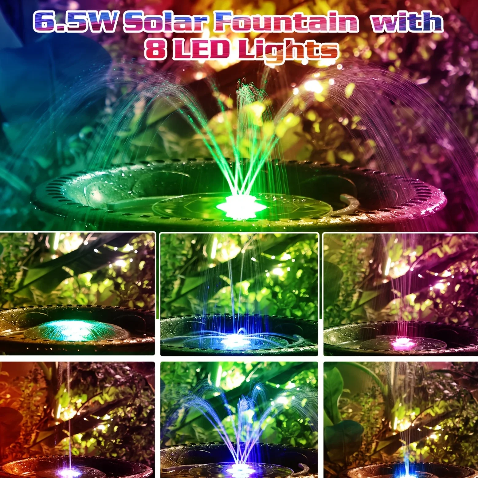 6.5W LED Solar Fountain Pump w - огляд і ціна Outdoor Lighting Manufacturers