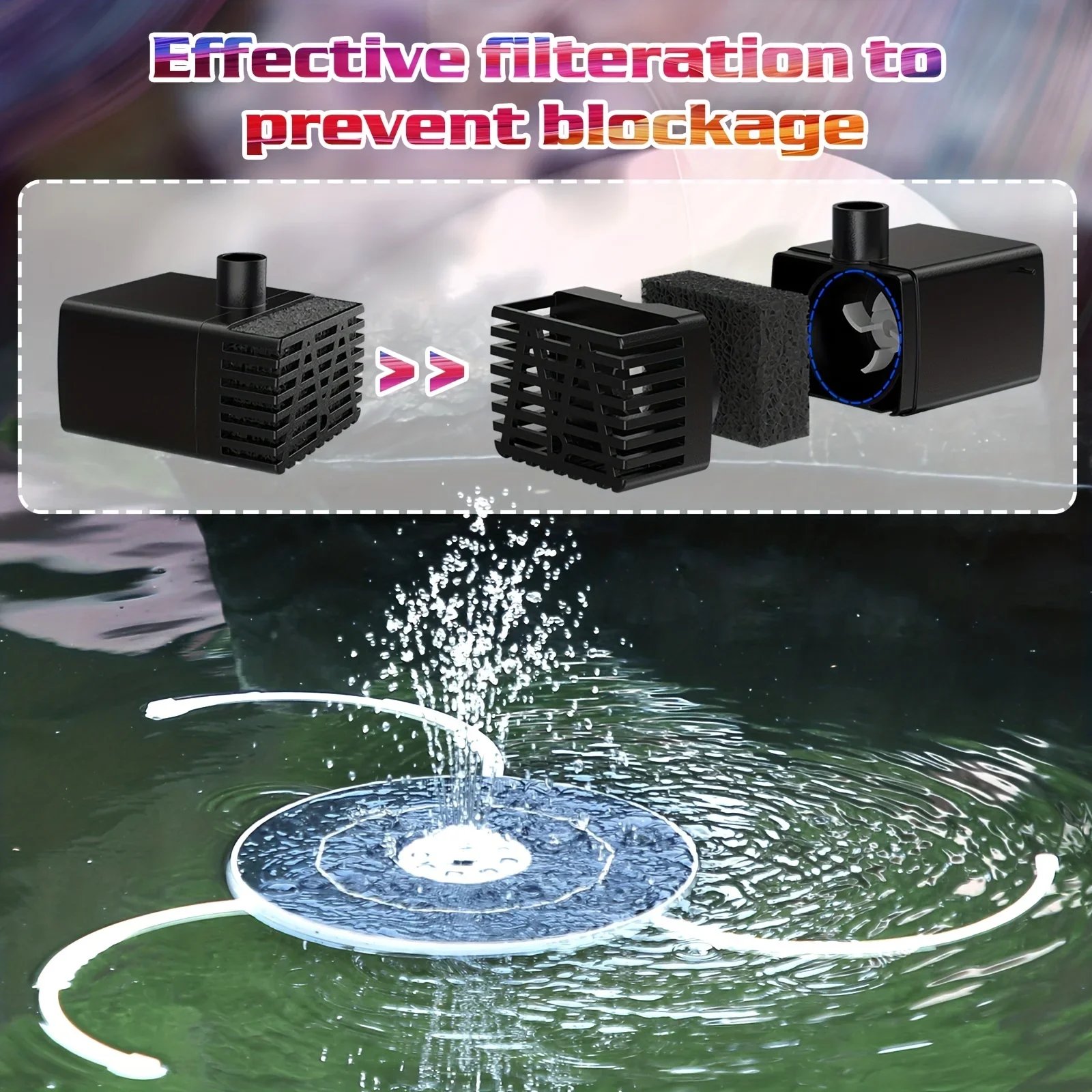 6.5W LED Solar Fountain Pump w - огляд і ціна Outdoor Lighting Manufacturers